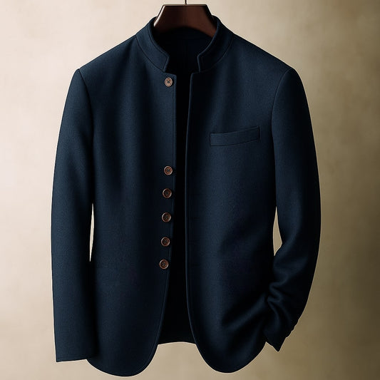 Men's Wool Stand-Collar Jacket