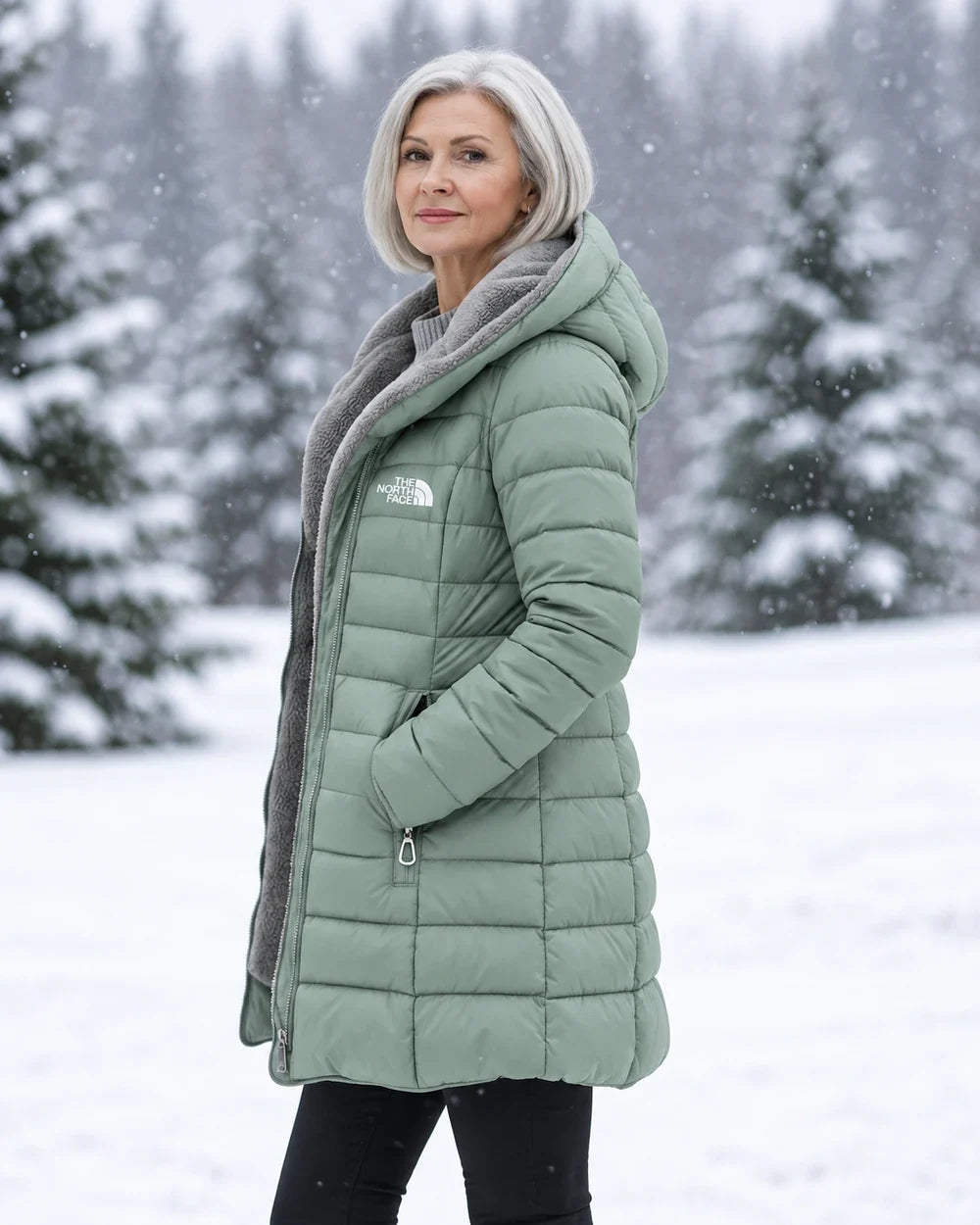 Women's Fleece-Lined Quilted Coat