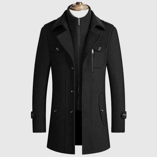 Men's Wool-Blend Tailored Coat