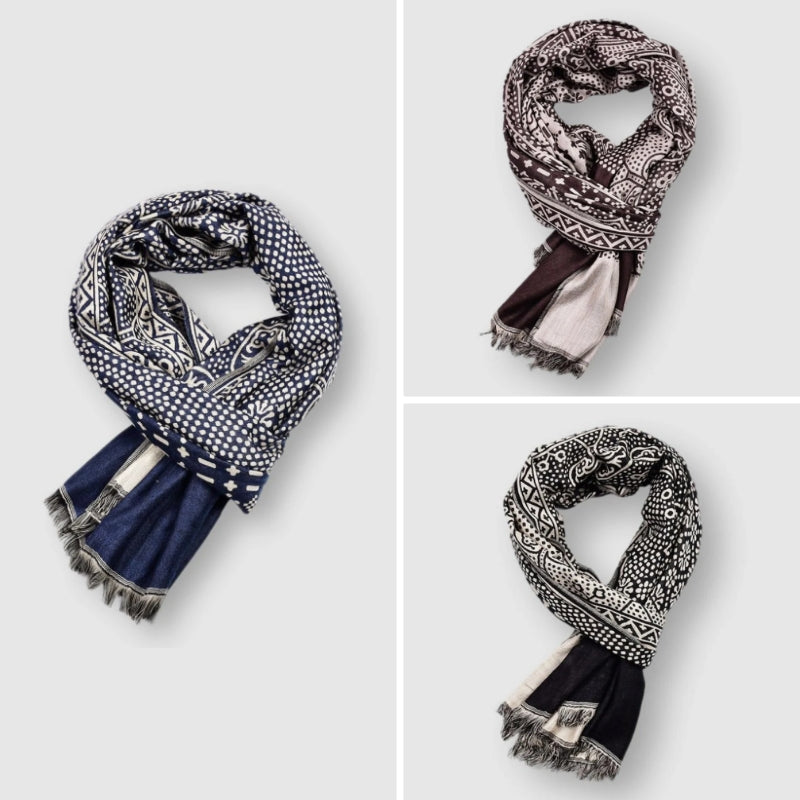 Unisex Cotton-Blend Scarf