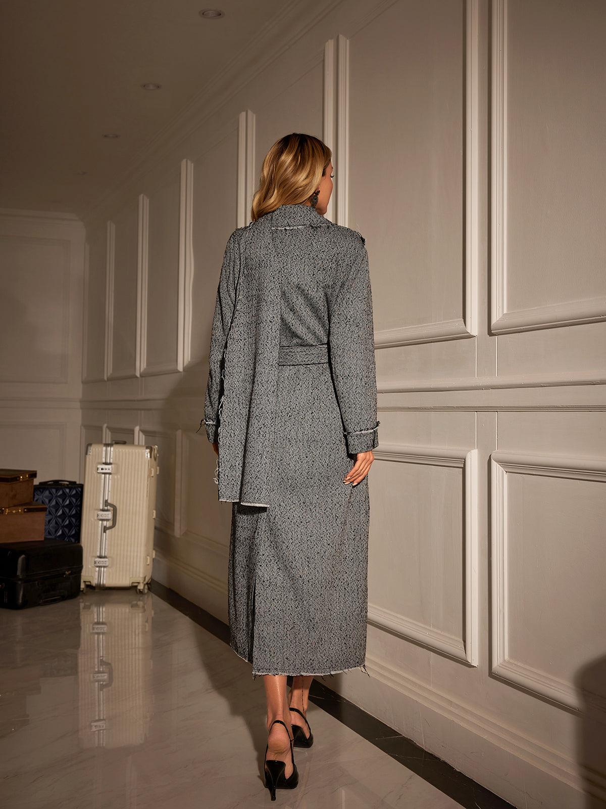 Women's Houndstooth Collar Coat