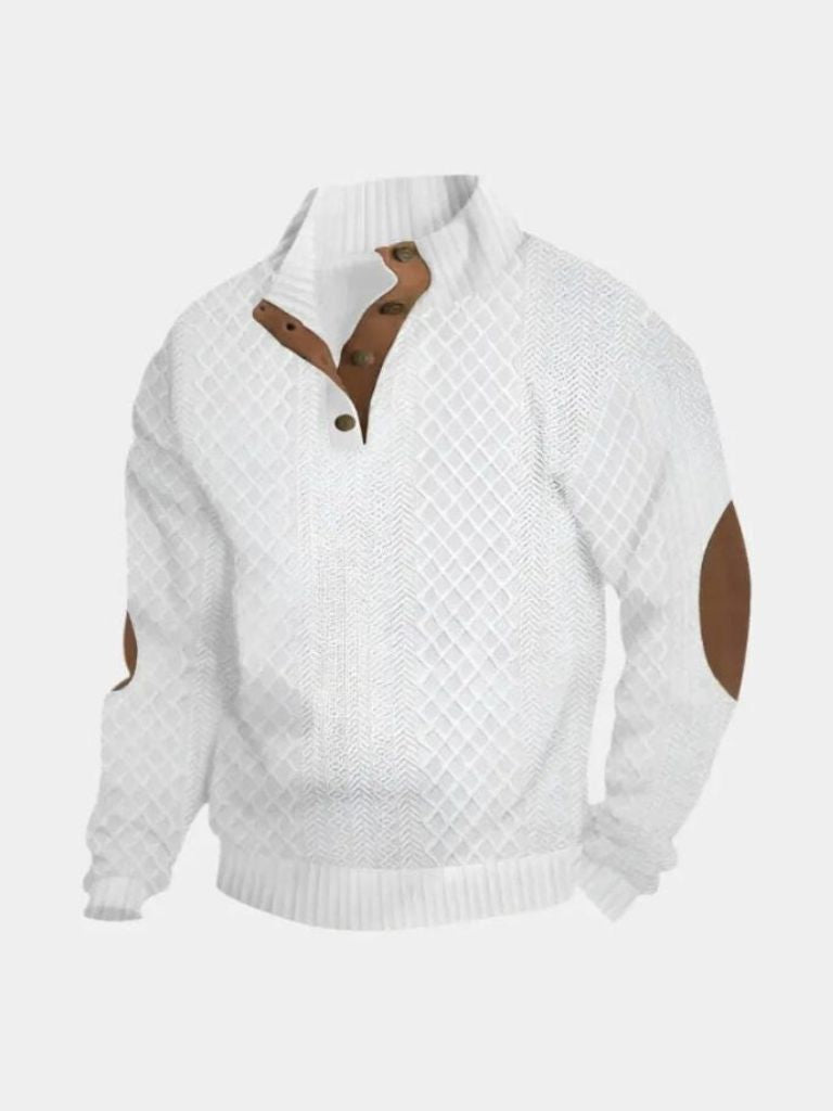 Men's High Collar Knit Pullover
