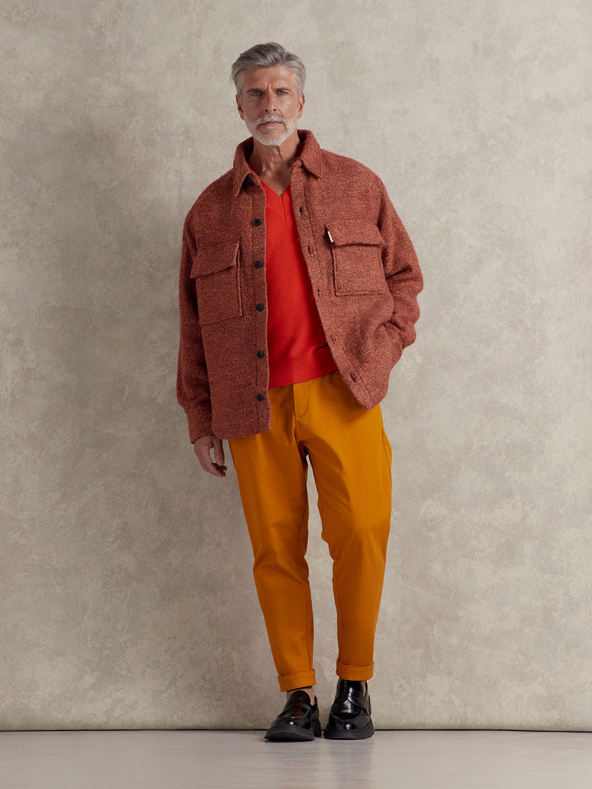 Men's Cashmere-Cotton V-Neck Sweater