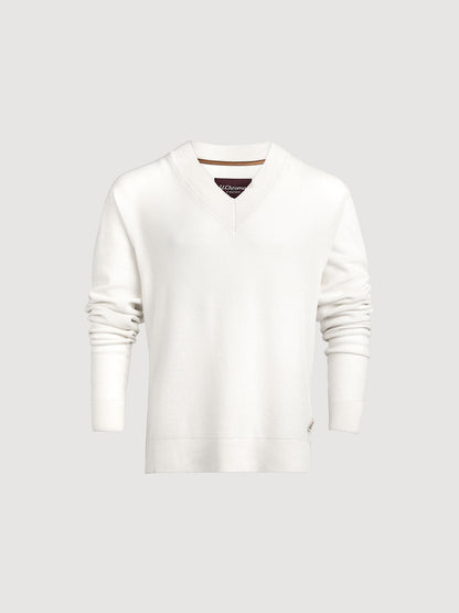 Men's Cashmere-Cotton V-Neck Sweater