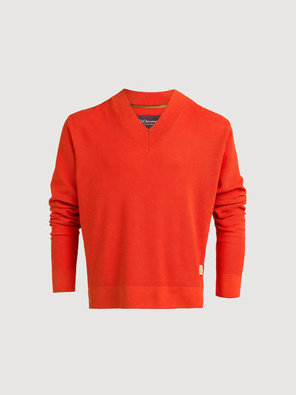 Men's Cashmere-Cotton V-Neck Sweater
