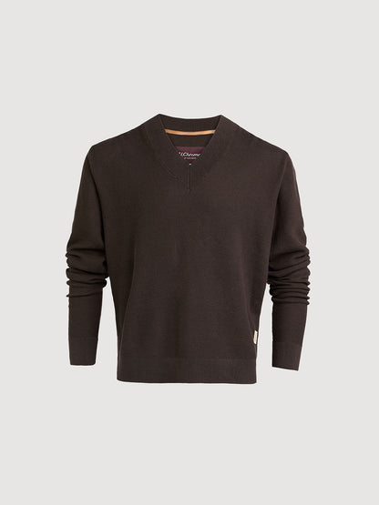 Men's Cashmere-Cotton V-Neck Sweater