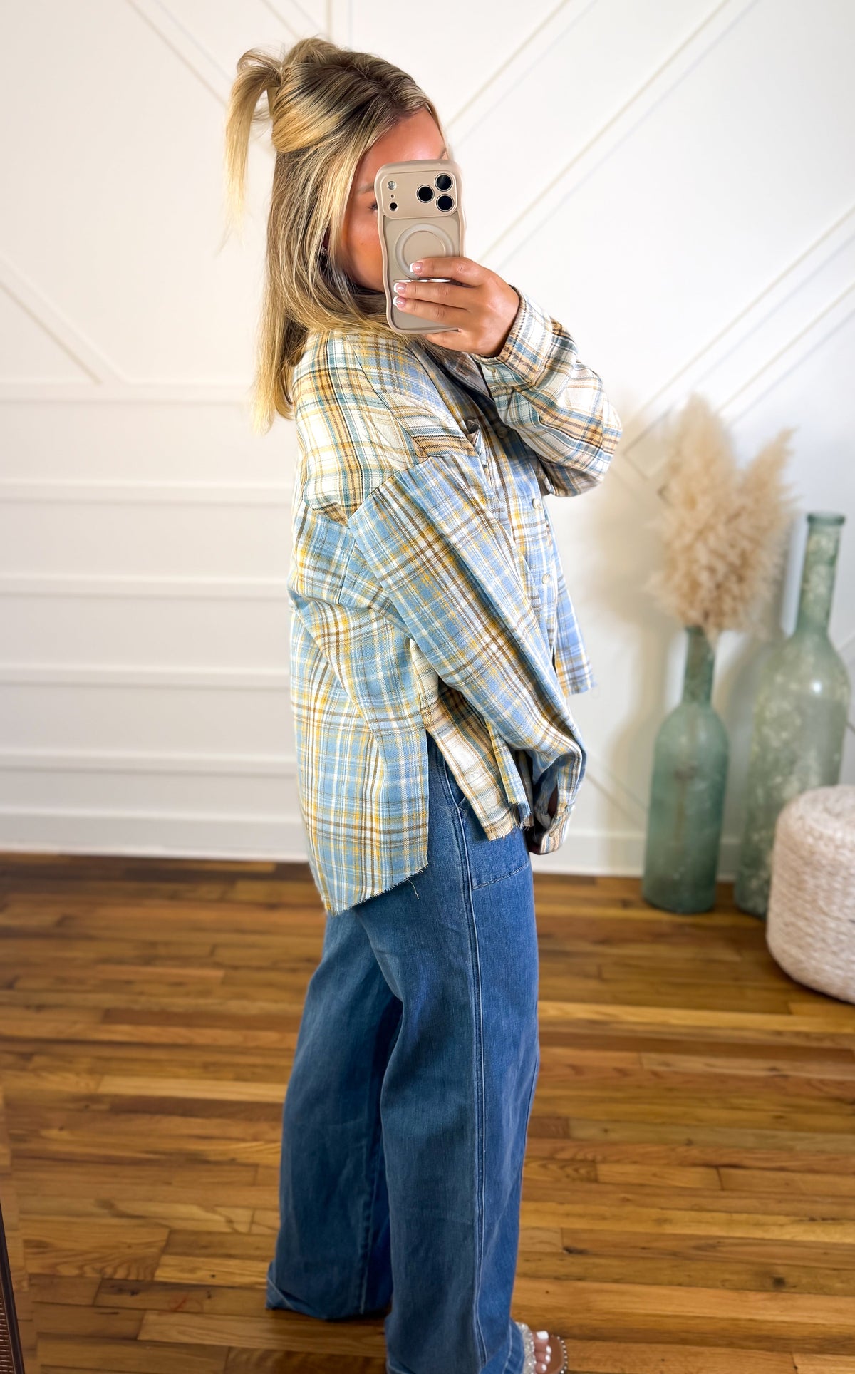 Women's Plaid Flannel Shirt