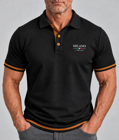 Men's Textured Polo Shirt
