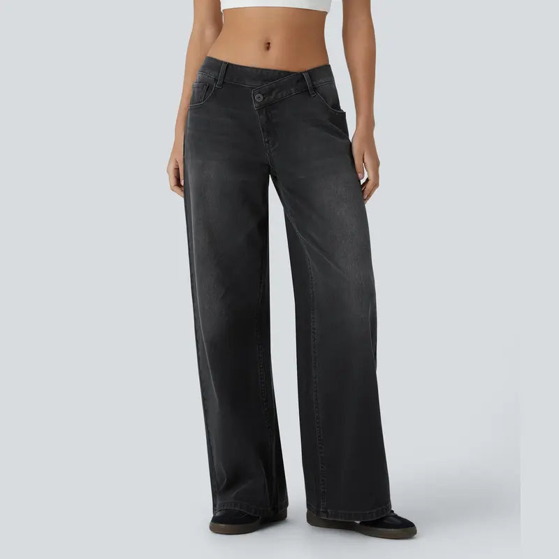 Women's Low Rise Baggy Wide Leg Jeans