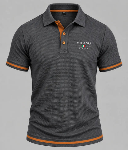 Men's Textured Polo Shirt
