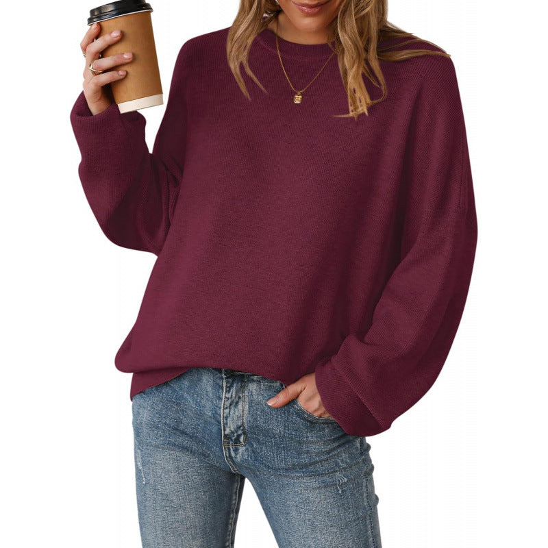 Women's Modal Loose-Fit Crew-Neck Sweater