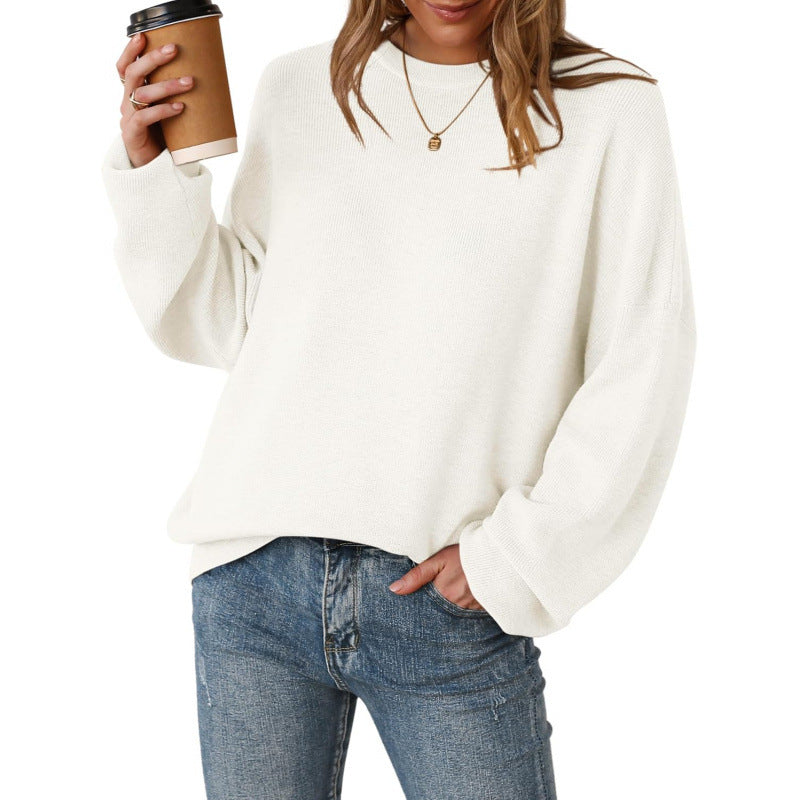 Women's Modal Loose-Fit Crew-Neck Sweater