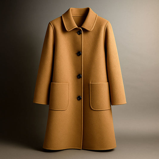 Men's Virgin Wool Straight-Cut Coat