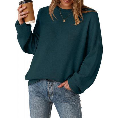 Women's Modal Loose-Fit Crew-Neck Sweater
