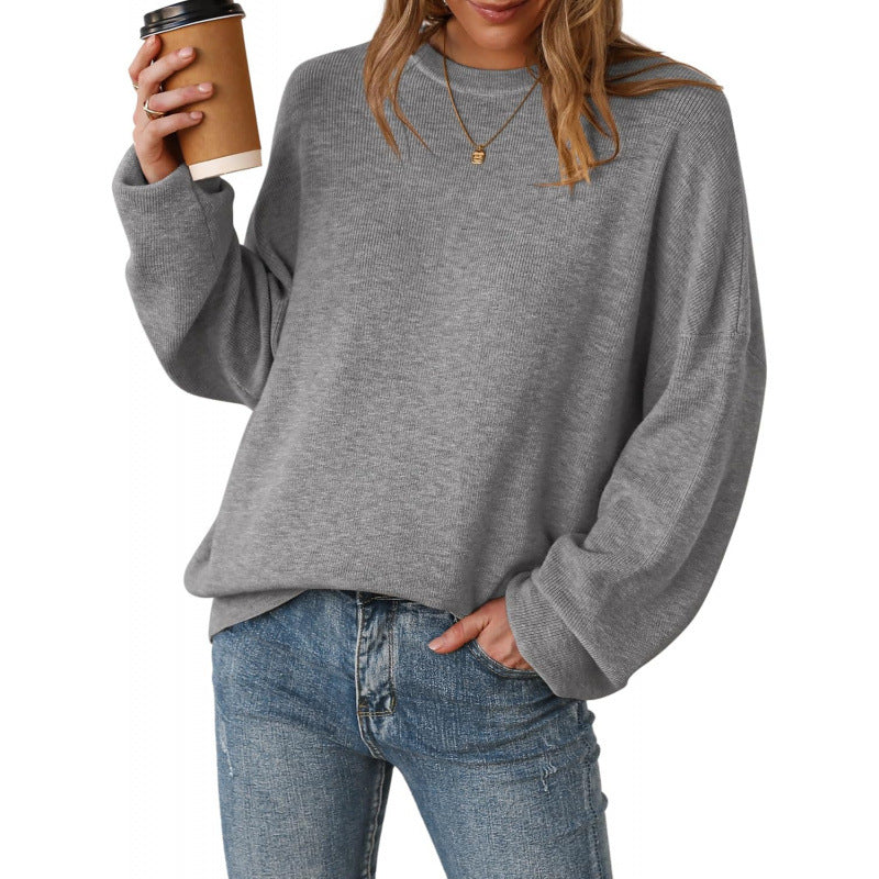 Women's Modal Loose-Fit Crew-Neck Sweater
