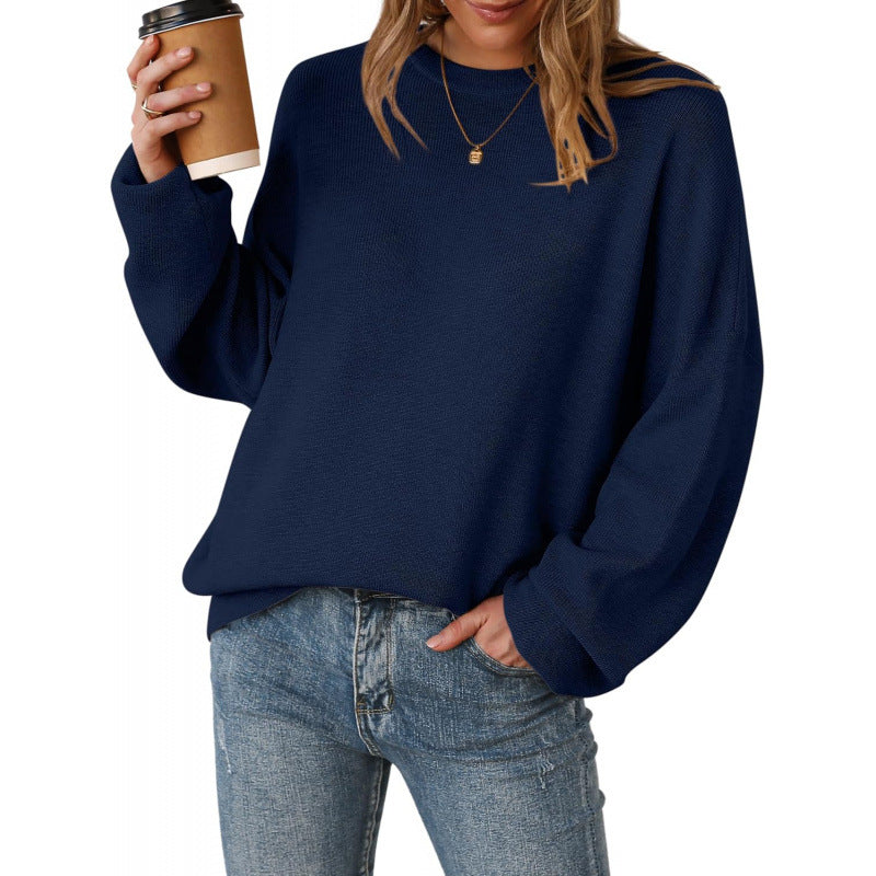 Women's Modal Loose-Fit Crew-Neck Sweater