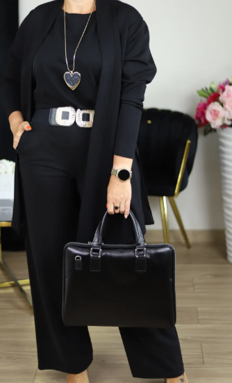Women's Longline Cardigan, Top & Pants Set