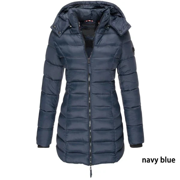 Unisex Padded Mid-Length Hooded Jacket