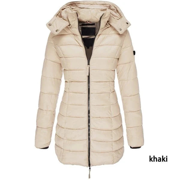 Unisex Padded Mid-Length Hooded Jacket
