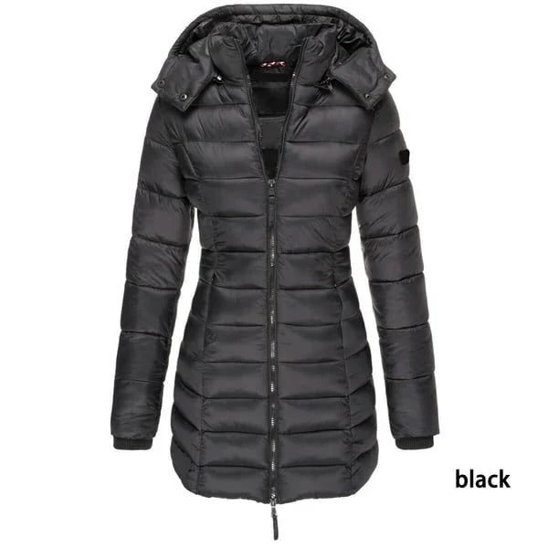 Unisex Padded Mid-Length Hooded Jacket
