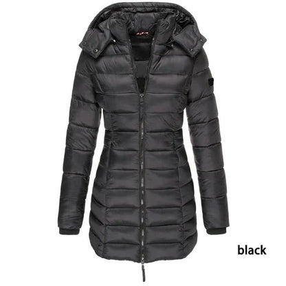 Unisex Padded Mid-Length Hooded Jacket
