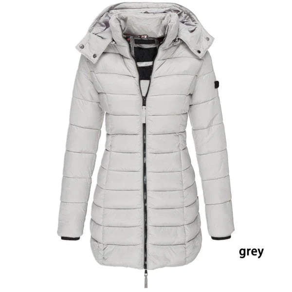 Unisex Padded Mid-Length Hooded Jacket
