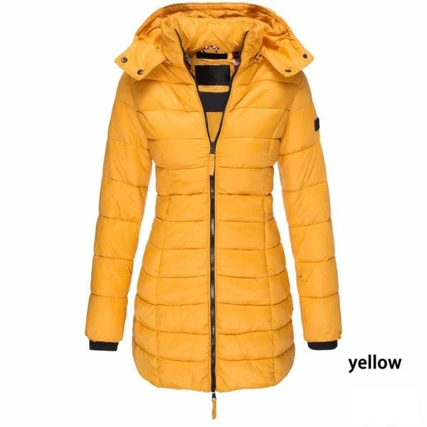 Unisex Padded Mid-Length Hooded Jacket
