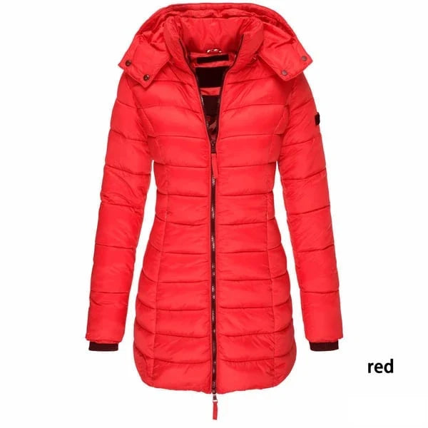 Unisex Padded Mid-Length Hooded Jacket