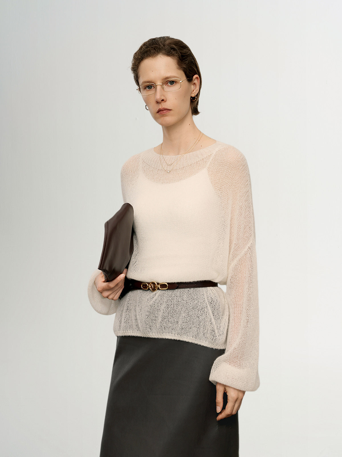 Women's Cashmere-Silk Relaxed Pullover Sweater