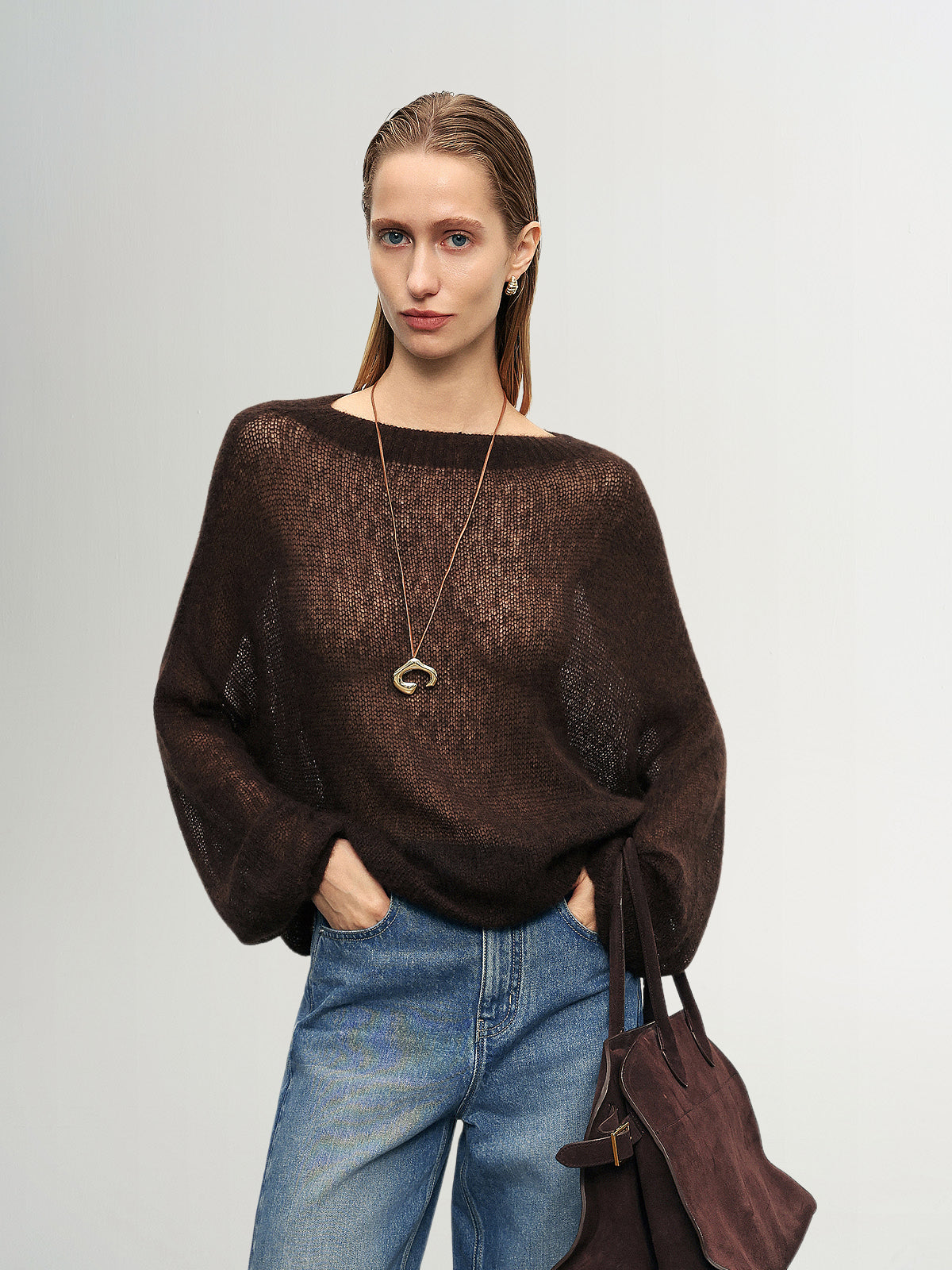 Women's Cashmere-Silk Relaxed Pullover Sweater