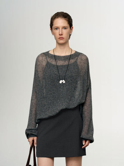 Women's Cashmere-Silk Relaxed Pullover Sweater