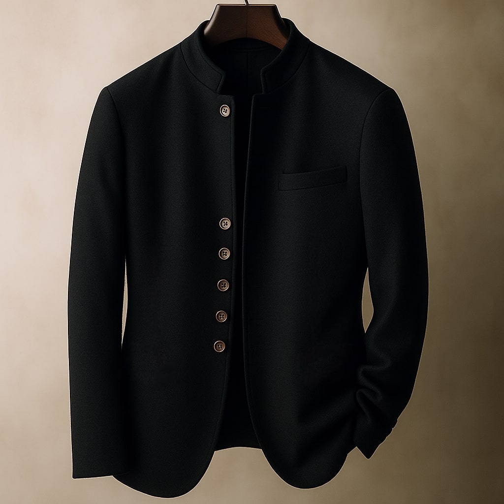 Men's Wool Stand-Collar Jacket