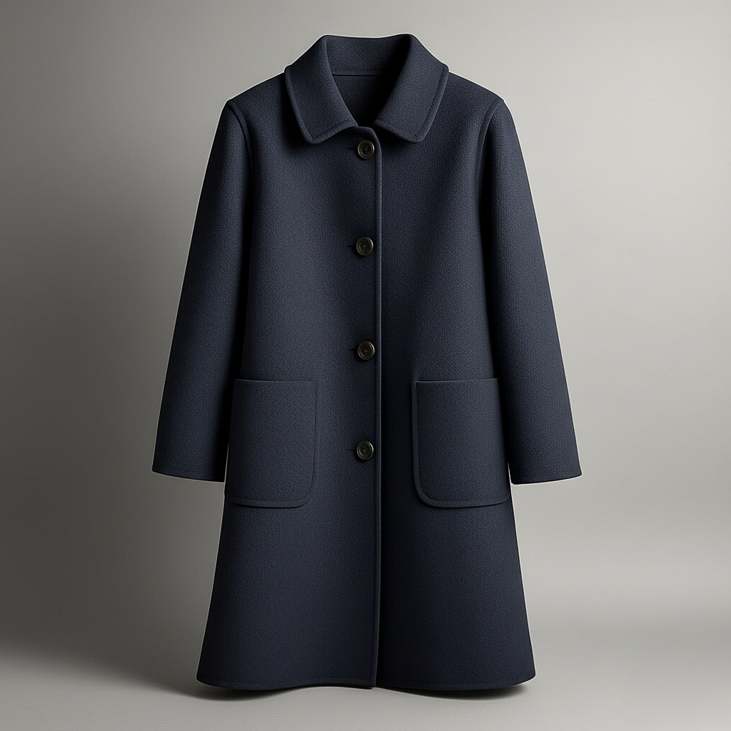 Men's Virgin Wool Straight-Cut Coat