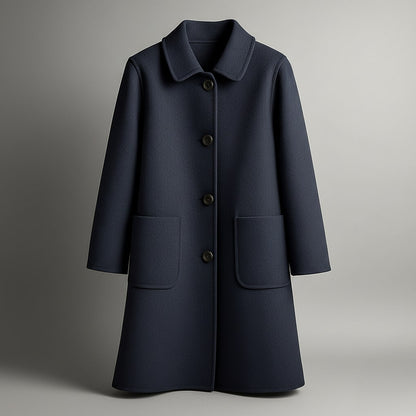Men's Virgin Wool Straight-Cut Coat