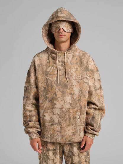 Unisex Fleece Travel Hoodie With Eye Mask