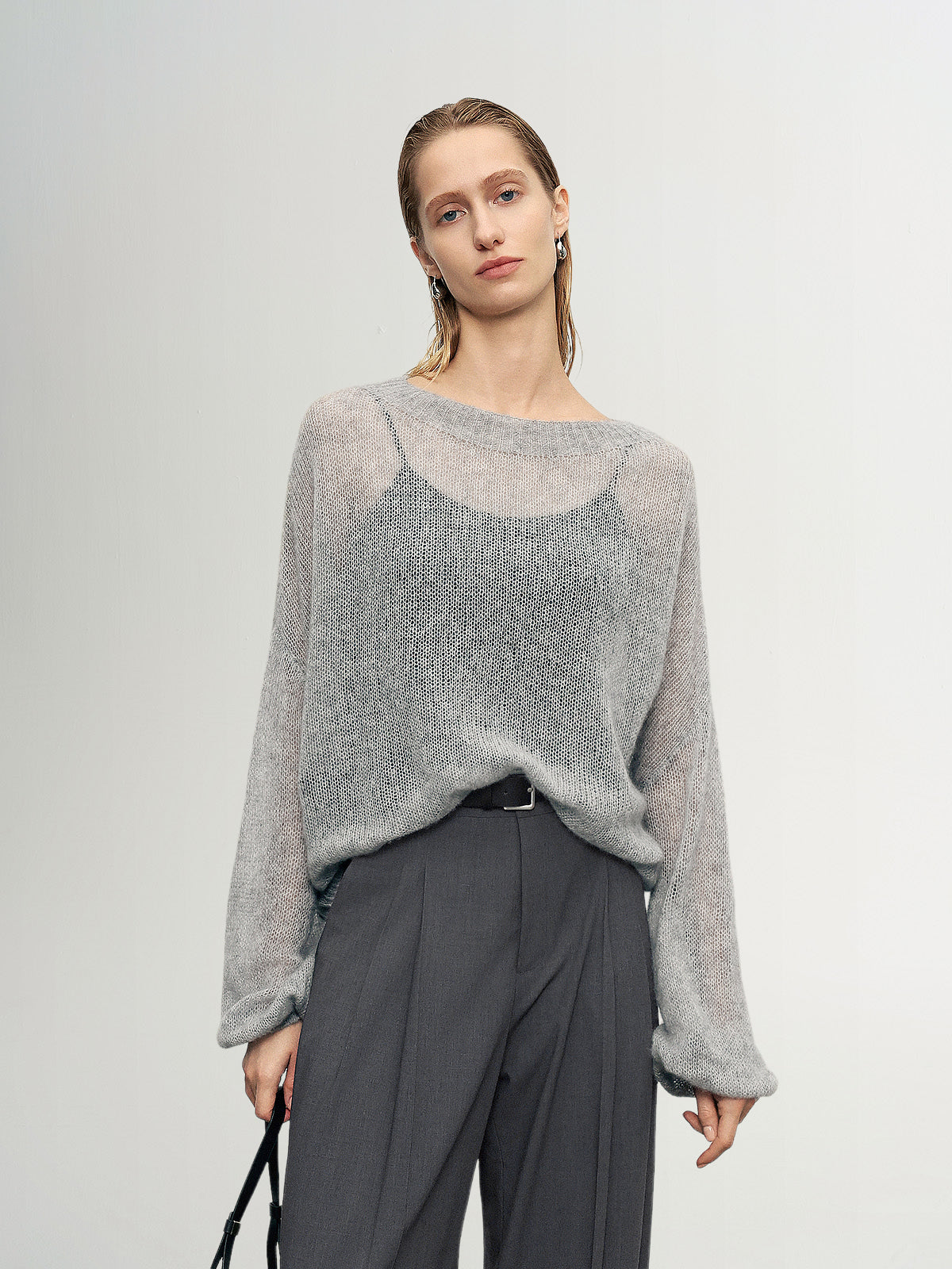 Women's Cashmere-Silk Relaxed Pullover Sweater
