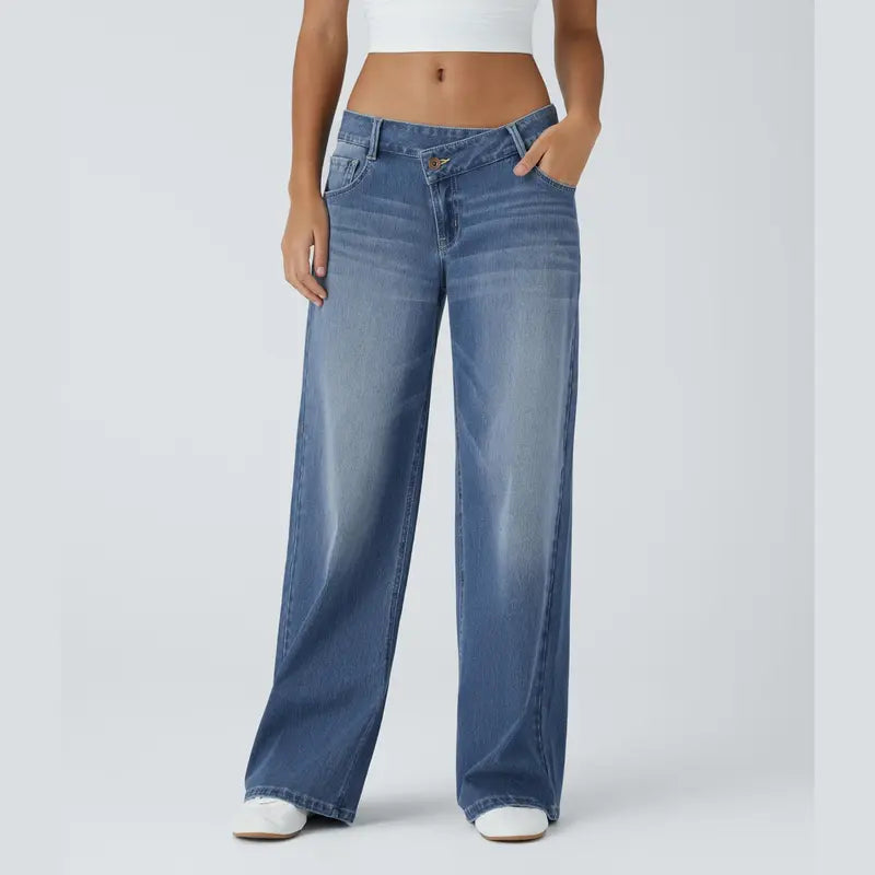 Women's Low Rise Baggy Wide Leg Jeans