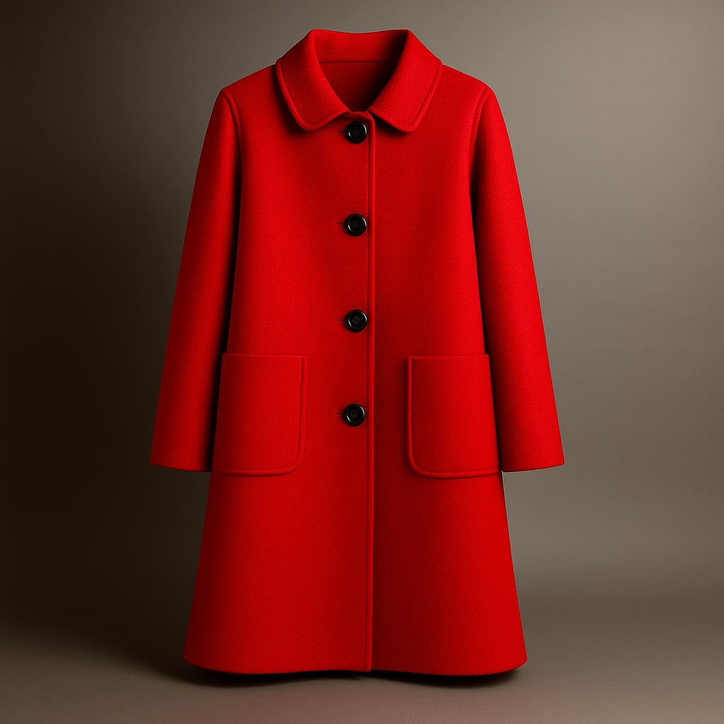 Men's Virgin Wool Straight-Cut Coat