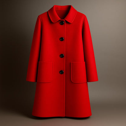 Men's Virgin Wool Straight-Cut Coat