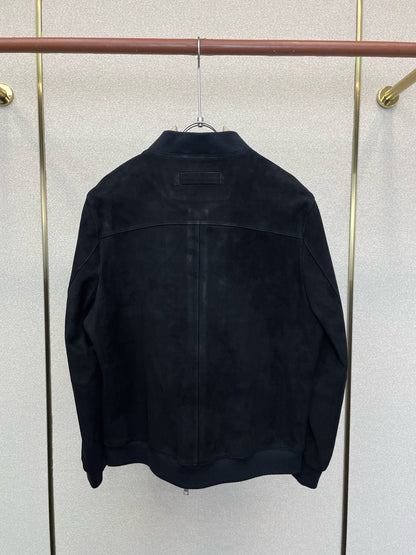 Men's Calfskin Leather Bomber Jacket