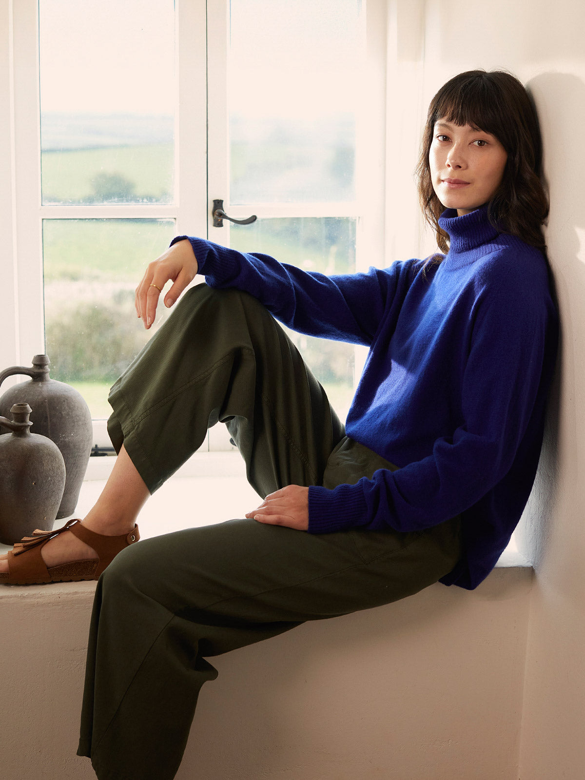 Unisex Wool Roll Neck Sweater