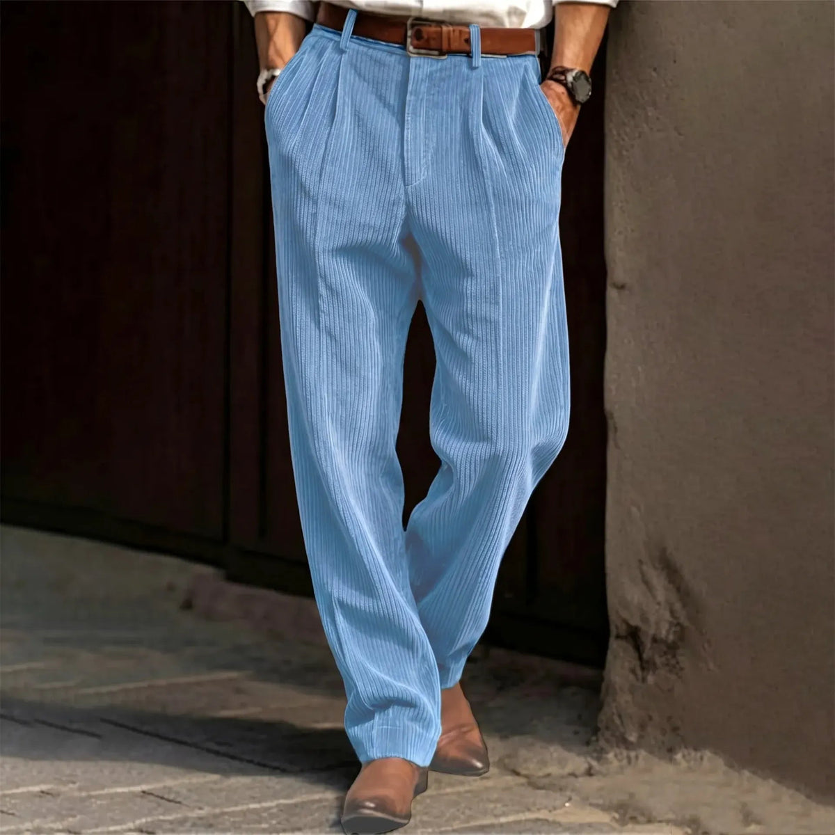 Men's Corduroy Relaxed-Fit Pants