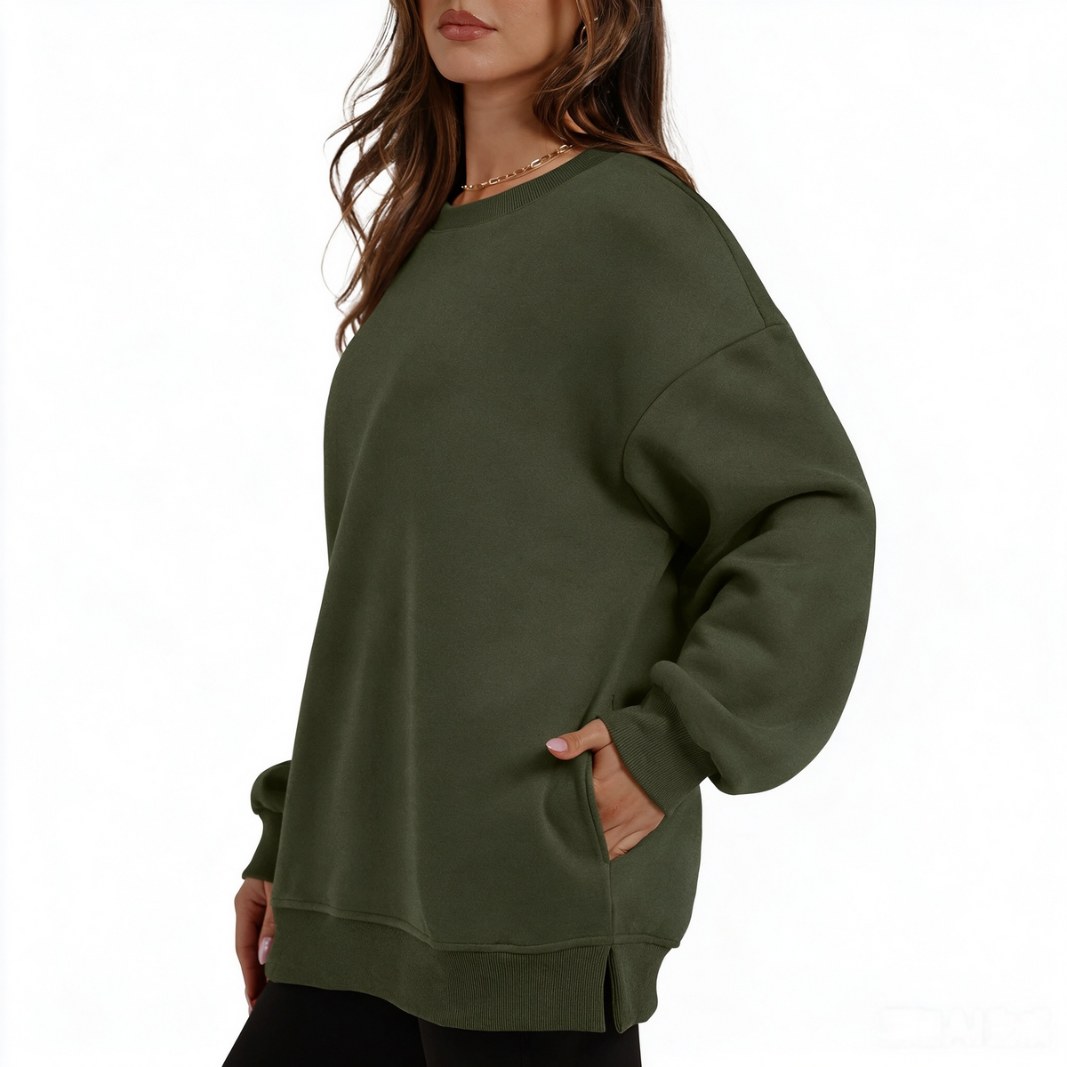 Women's Fleece-Lined Thickened Sweatshirt