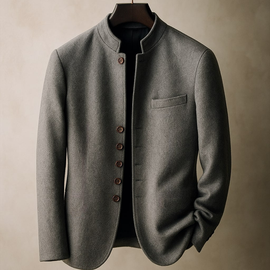 Men's Wool Stand-Collar Jacket