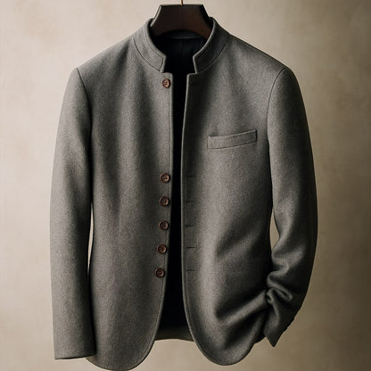 Men's Wool Stand-Collar Jacket