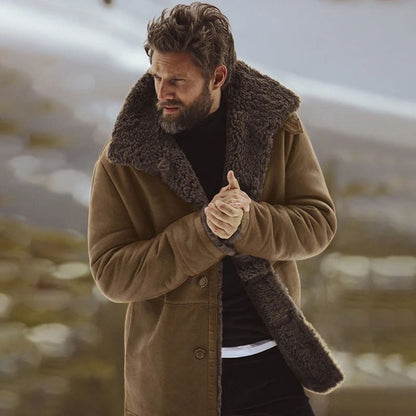 Men's Shearling-Lined Overcoat