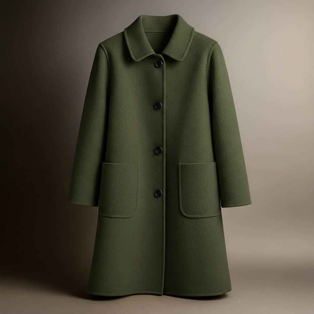 Men's Virgin Wool Straight-Cut Coat