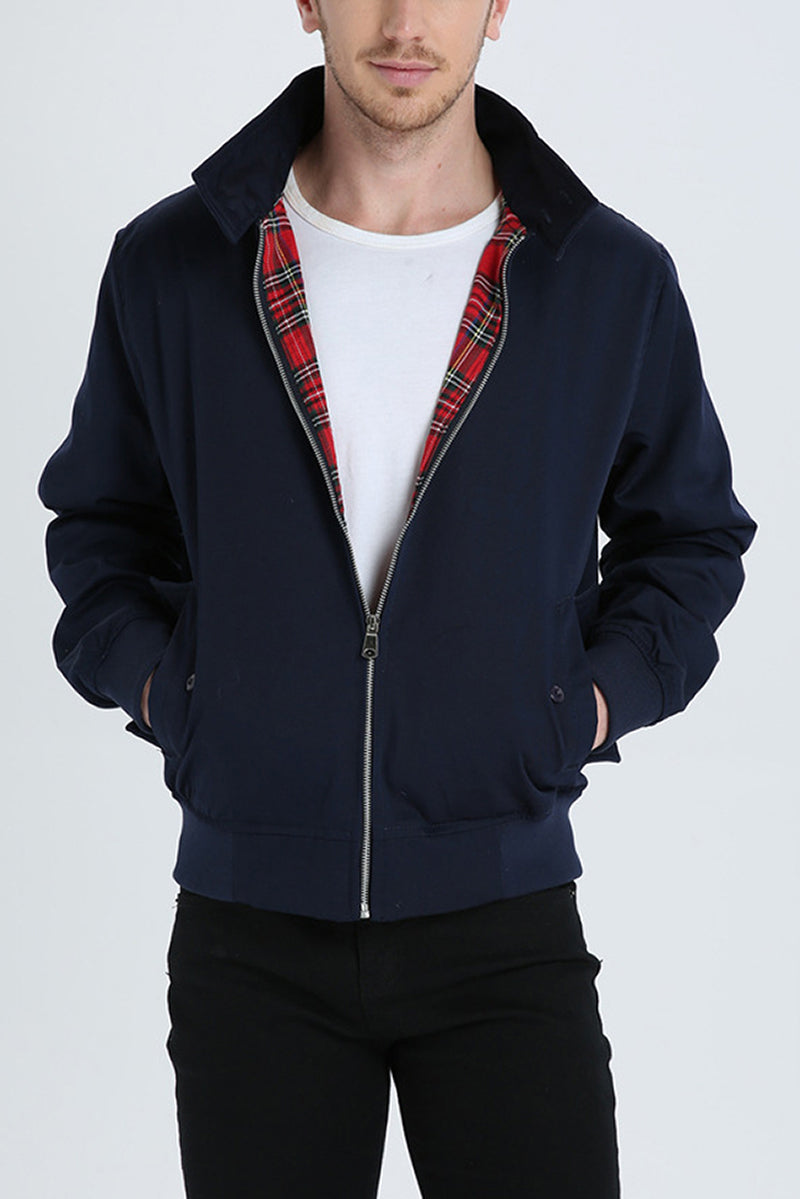 Men's Tartan-Lined Cotton-Blend Jacket