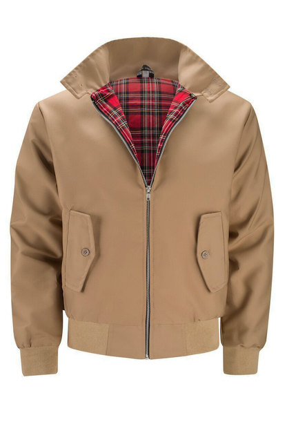 Men's Tartan-Lined Cotton-Blend Jacket