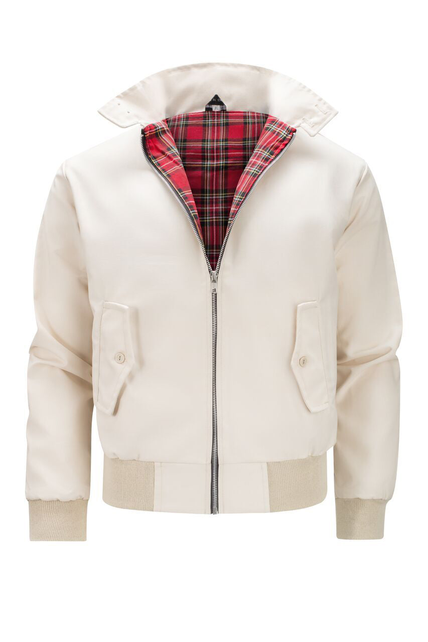 Men's Tartan-Lined Cotton-Blend Jacket